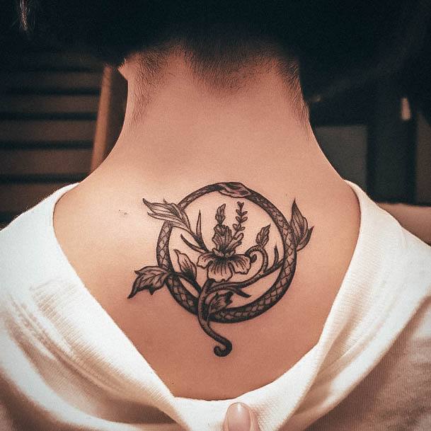 Womens Ouroboros Girly Tattoo Designs