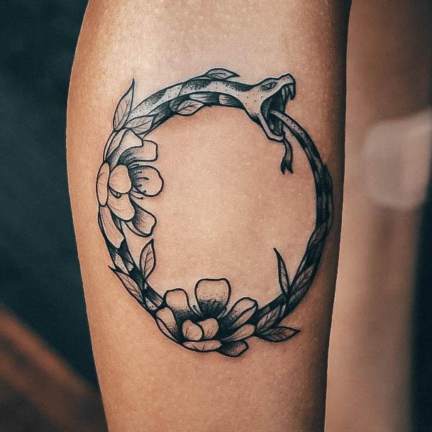 Womens Ouroboros Tattoo Design Ideas