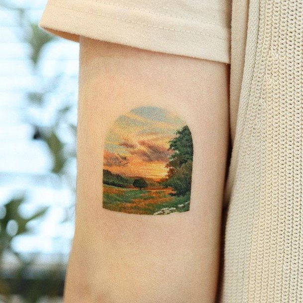 Womens Painting Tattoo Ideas