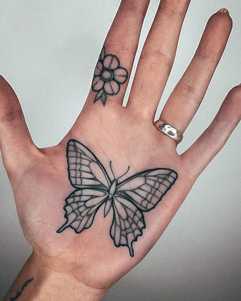 Womens Palm Tattoo Body Art