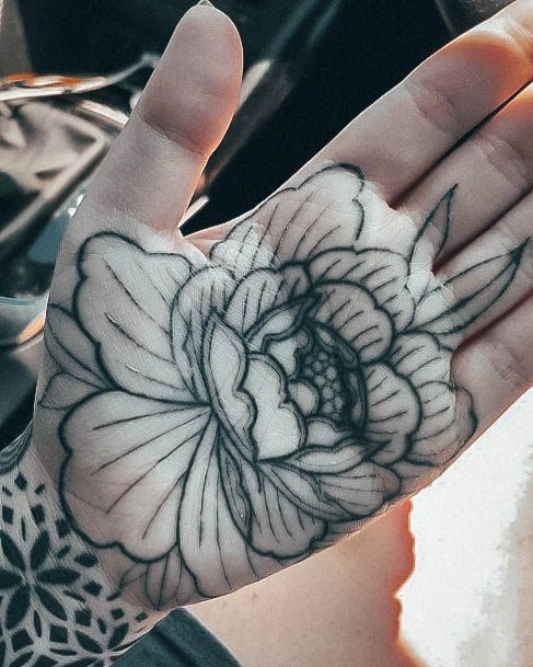 Womens Palm Tattoo Design Ideas