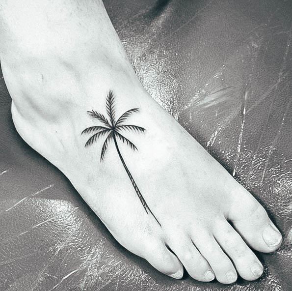 Womens Palm Tree Tattoo Design Ideas