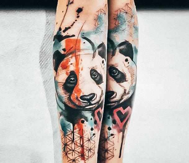 Womens Panda Super Tattoo Designs