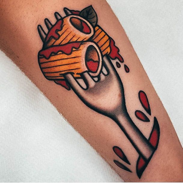 Womens Pasta Tattoo Design Ideas