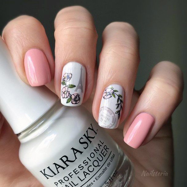 Womens Pastel Romantic Nails