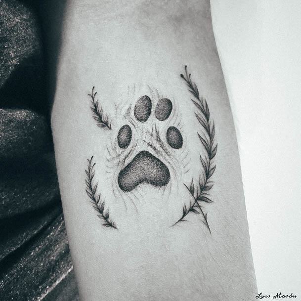 Womens Paw Print Tattoos