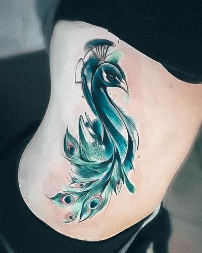 Womens Peacock Designs For Tattoos