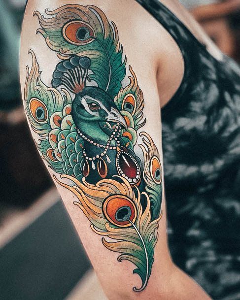 Womens Peacock Tattoo Looks