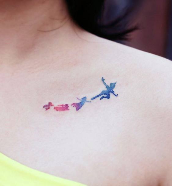 Womens Peter Pan Tattoo Cute