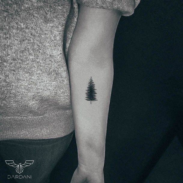 Top 100 Best Pine Tree Tattoos For Women - Forest Design Ideas