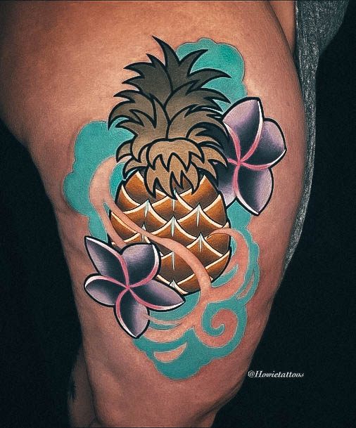 Womens Pineapple Tattoo Design Ideas