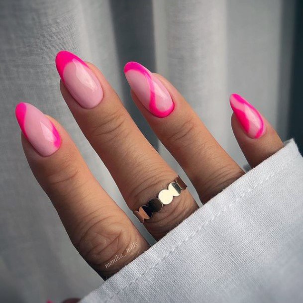 Womens Pink Dress Girly Nail Designs