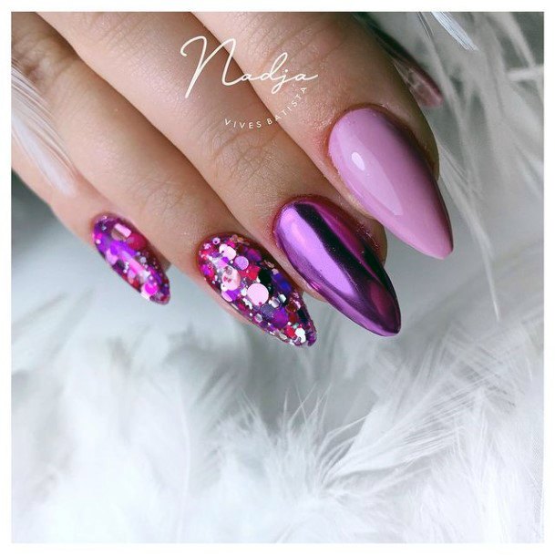 Womens Pink Dress Nail Design Ideas