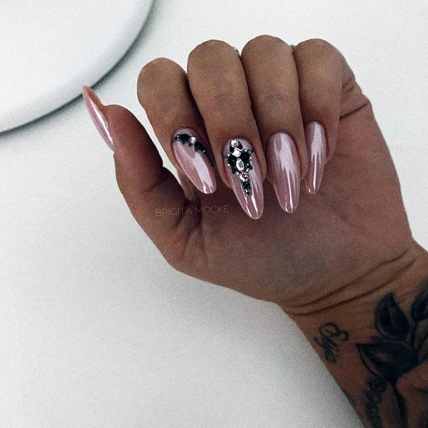 Womens Pink Dress Nail Ideas