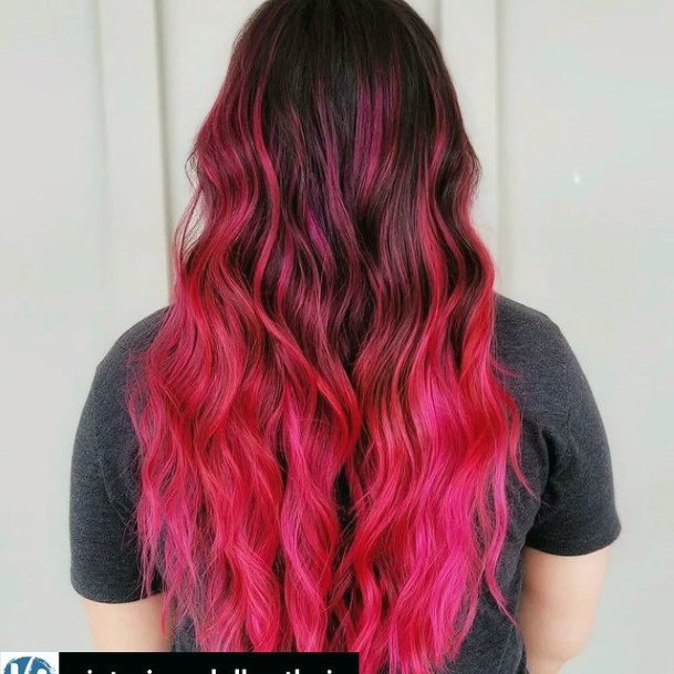 Womens Pink Ombre Girly Hairstyles Ideas