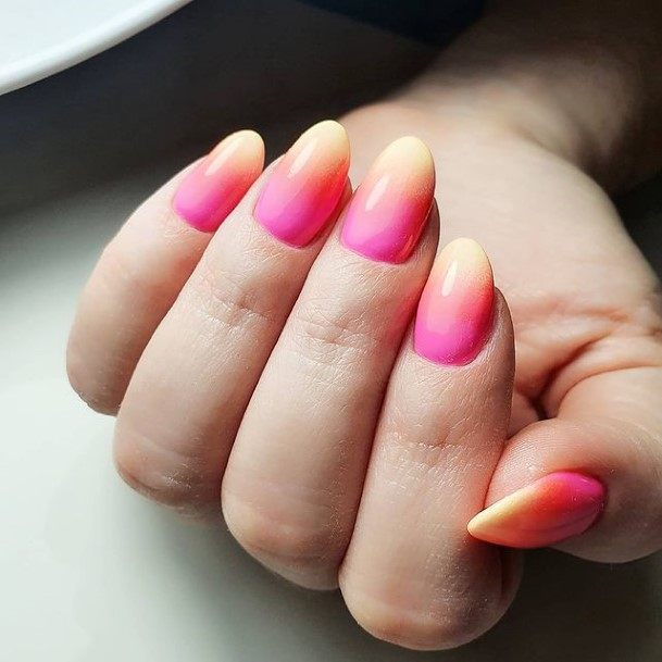 Womens Pink Ombre Good Looking Nails