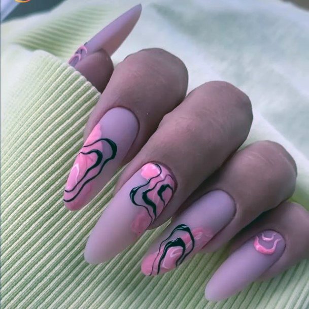 Womens Pink Summer Girly Nail Designs