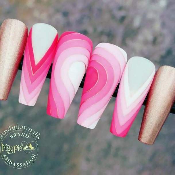 Womens Pink Summer Nail Design Ideas