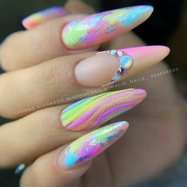 Womens Pink Summer Nail Ideas