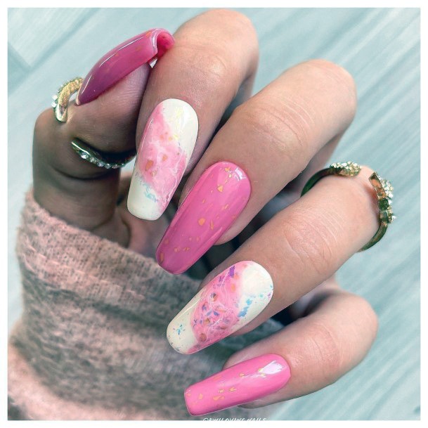 Womens Pink Super Nail Designs