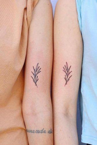 Womens Plant Tattoo Forearms Best Friend