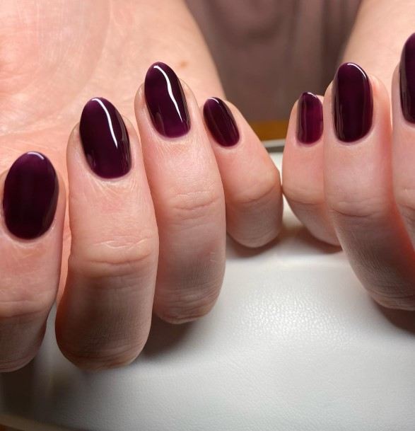 Womens Plum Nail Ideas