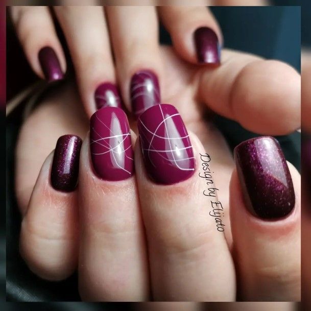 Womens Plum Nails