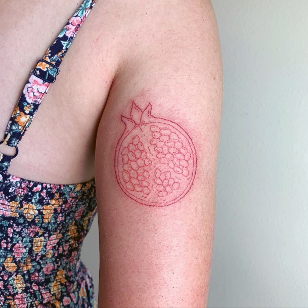 Womens Pomegranate Girly Tattoo Designs