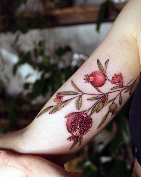 Womens Pomegranate Super Tattoo Designs