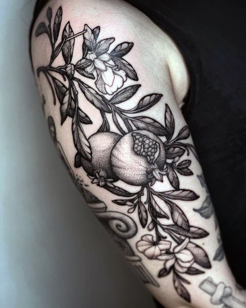 Womens Pomegranate Tattoos