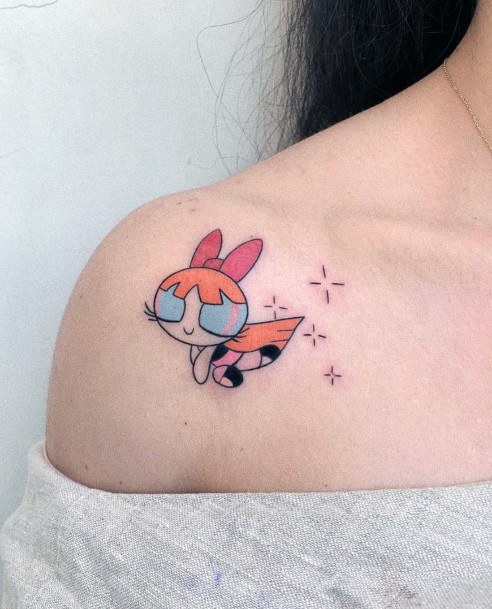 Womens Powerpuff Girls Super Tattoo Designs