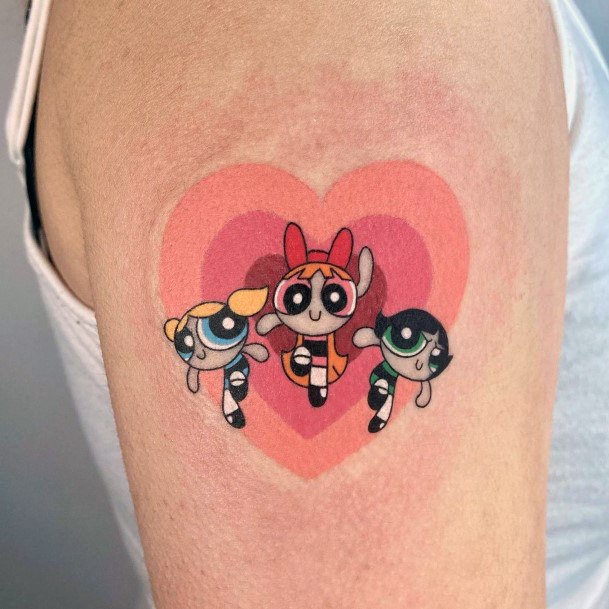 Womens Powerpuff Girls Tattoo Ideas