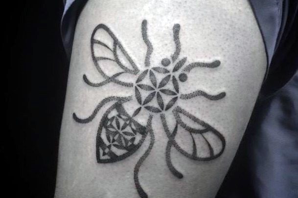 Womens Pretty Honey Bee Tattoo