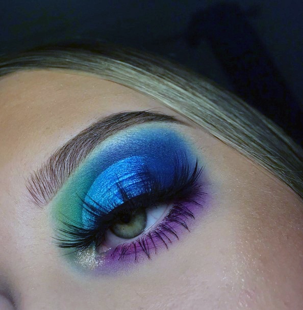 Womens Purple And Green Eyeshadow Ideas