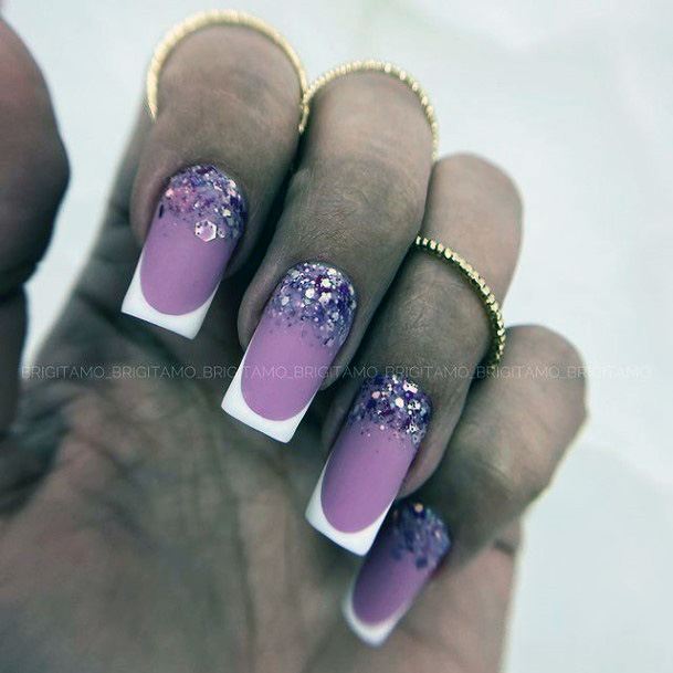 Womens Purple Dress Girly Nail Designs