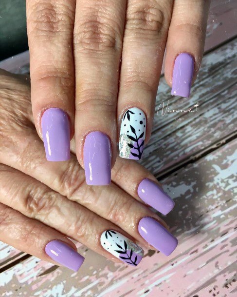 Womens Purple Dress Nail Design Ideas