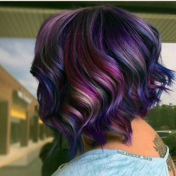 Womens Purple Girly Hairstyles Ideas