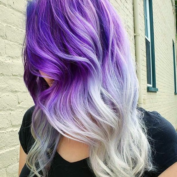 Womens Purple Ombre Hairstyless