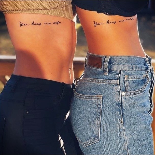 Womens Quote Matching Tattoo Torso