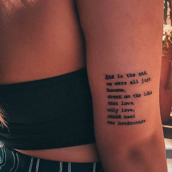 Womens Quote Tattoos