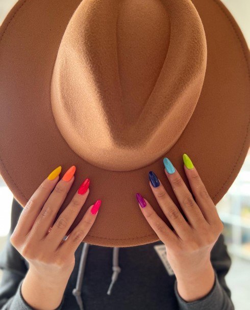 Womens Rainbow Super Nail Designs