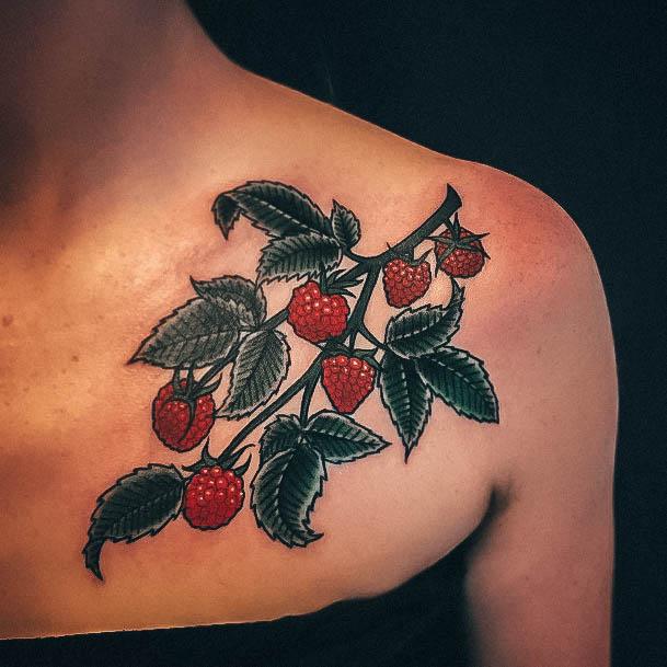 Womens Raspberry Good Looking Tattoos