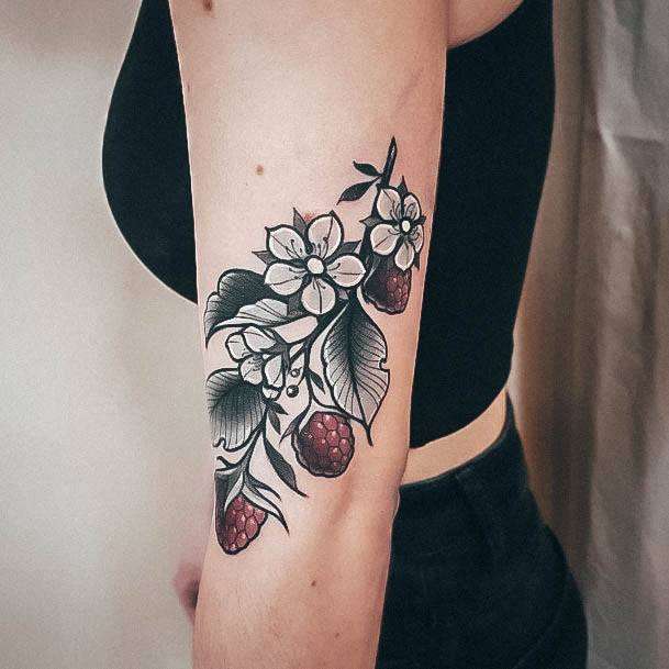 Womens Raspberry Tattoo Looks