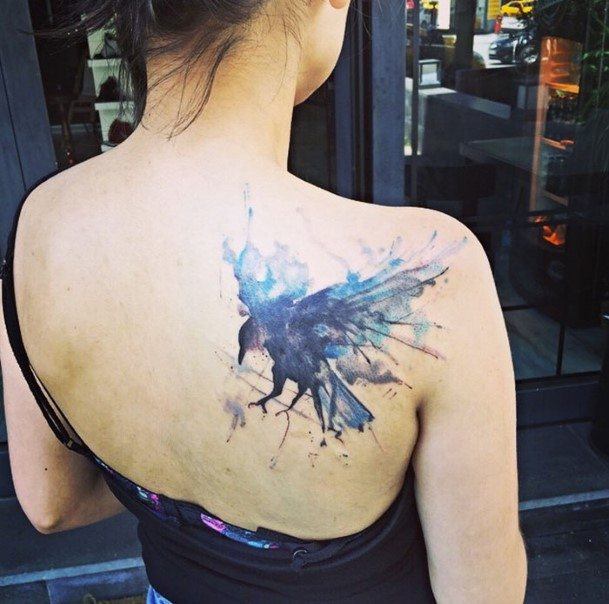 Womens Raven Super Tattoo Designs