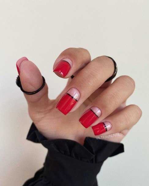 Womens Red And Black Super Nail Designs