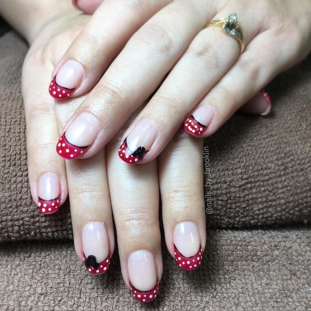 Womens Red And White Nails