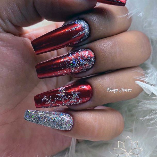 Womens Red Dress Nail Design Ideas