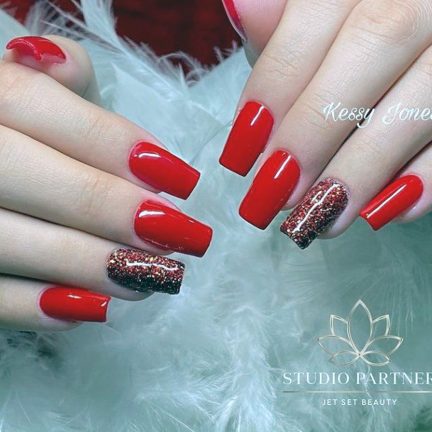 Womens Red Dress Nail Ideas