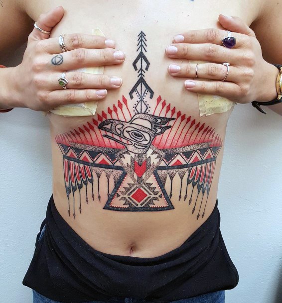 Top 100 Best Underboob Tattoo Designs For Women - Below Breast Ideas