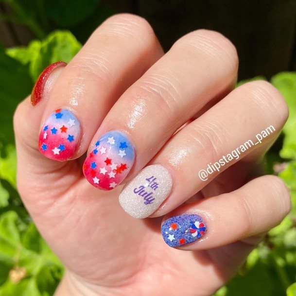 Womens Red White And Blue Super Nail Designs